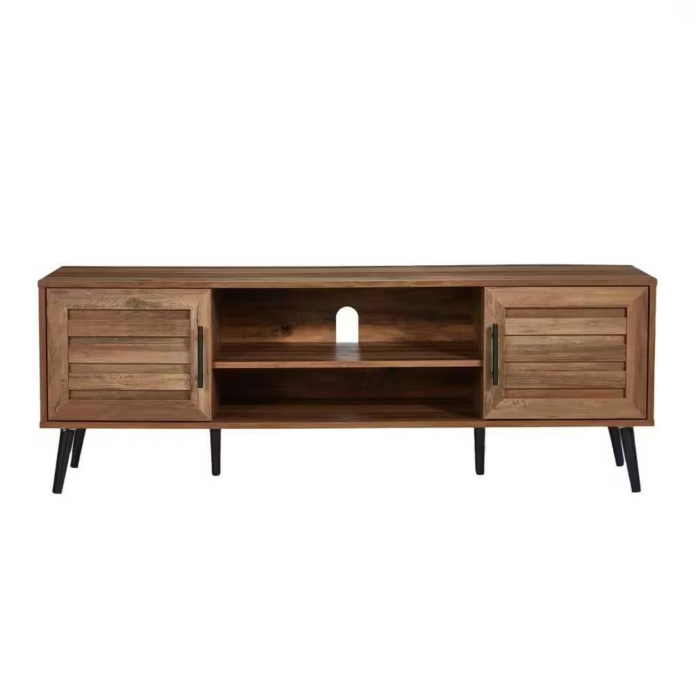 Alt View 1. Hivvago - Modern Rustic Wood Finish TV Stand with Mid-Century Legs - for TV up to 65-inch - Brown.