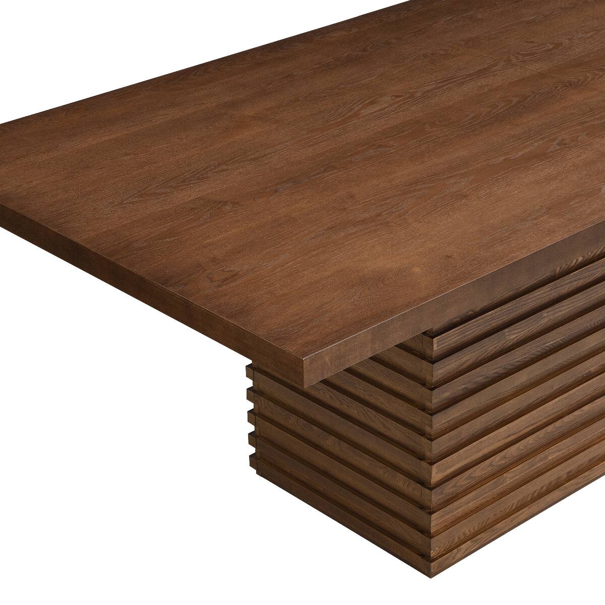 Loheer Dining Table, 84 Inch Rectangular Solid Wood and MDF Table for ...