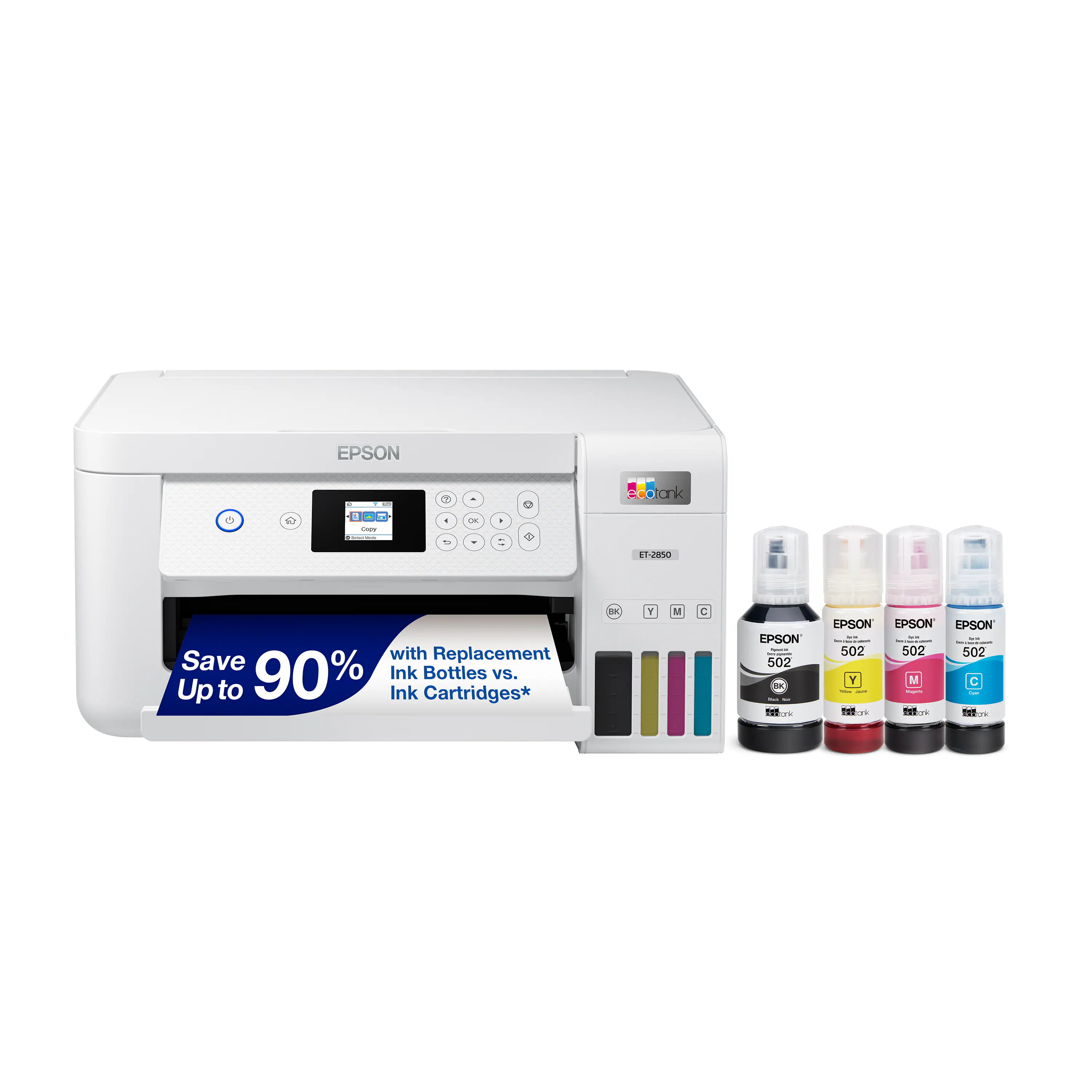 Epson - EcoTank ET-2850 All-in-One Cartridge-Free Supertank Printer (Refurbished) - White