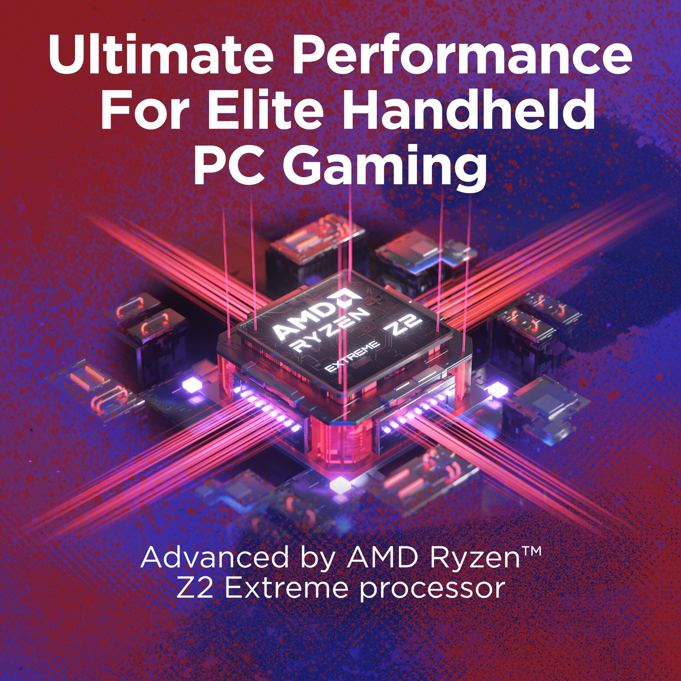Ultimate Performance For Elite Handheld PC Gaming  
Advanced by AMD Ryzen™ Z2 Extreme processor