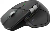 Logitech - MX Master 4 - Adobe Edition - Wireless Laser Ergonomic Mouse with Advanced Performance Haptic Feedback - Wireless - Black - Front_Zoom
