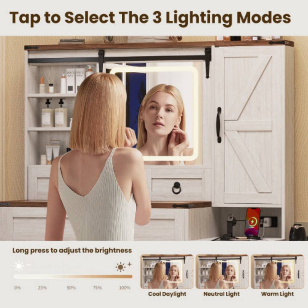 Tap to Select The 3 Lighting Modes

Long press to adjust the brightness

0% 25% 50% 75% 100%

Cool Daylight Neutral Light Warm Light
