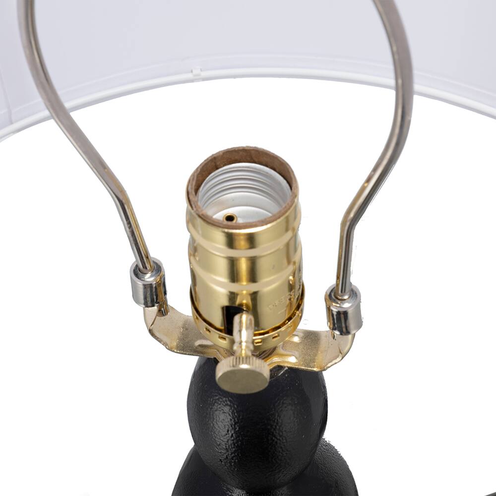 Alt View 5. Dexmalle - Dexmalle-Table Lamp with Round Four Tiered Body-Black and White.