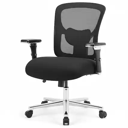 Front. AOITUN - Big and Tall Office Desk Chair 500lbs with Lumbar Support, Ergonomic Mesh Chair for Heavy People - Black.