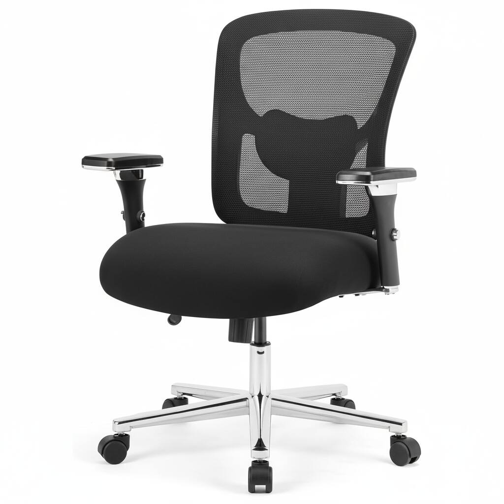 Front. AOITUN - Big and Tall Office Desk Chair 500lbs with Lumbar Support, Ergonomic Mesh Chair for Heavy People - Black.