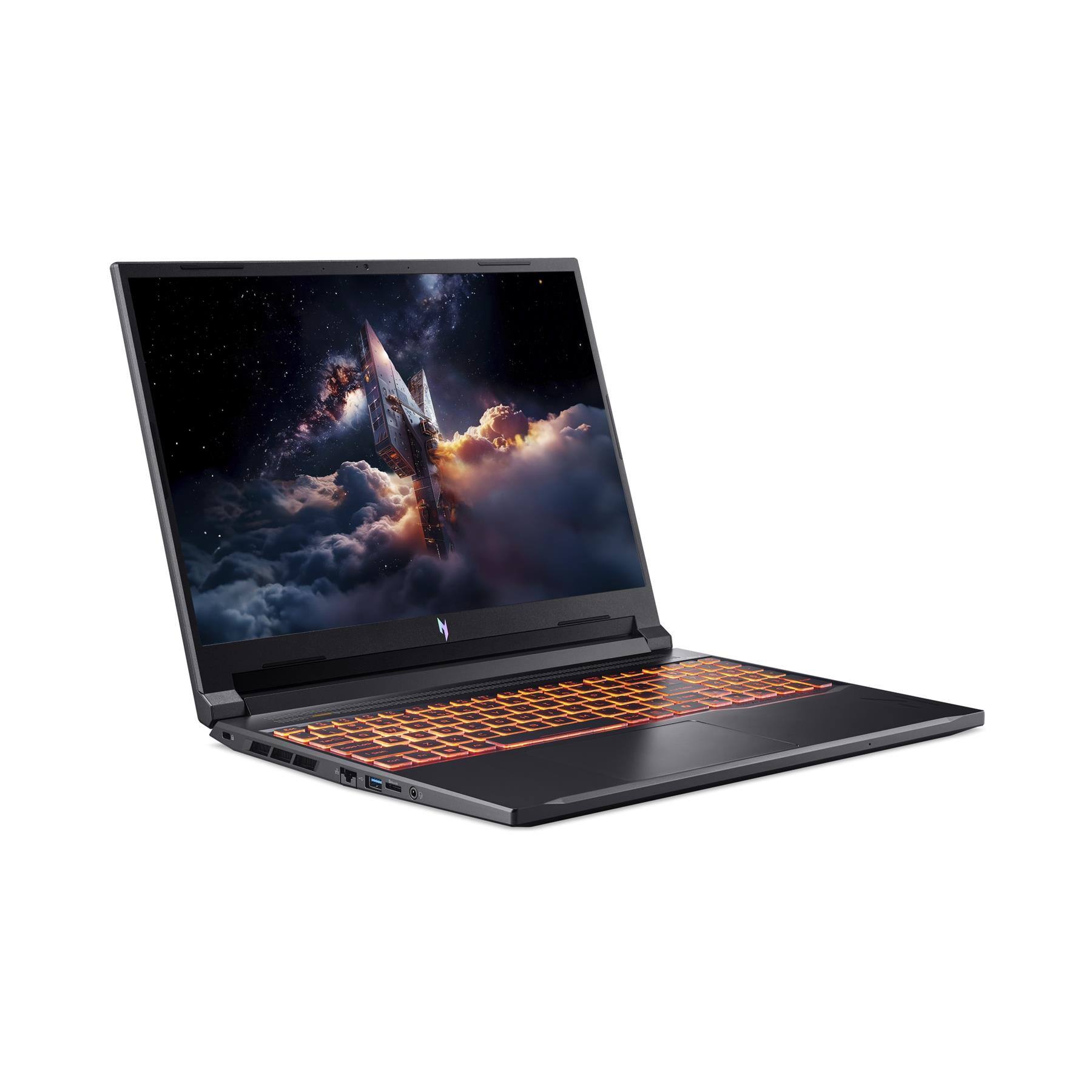 Angle. Acer - Nitro V 16" WUXGA IPS Gaming Laptop ANV16-72-541D 180Hz NVIDIA GeForce RTX 5050 16GB RAM 512GB Storage - Black.