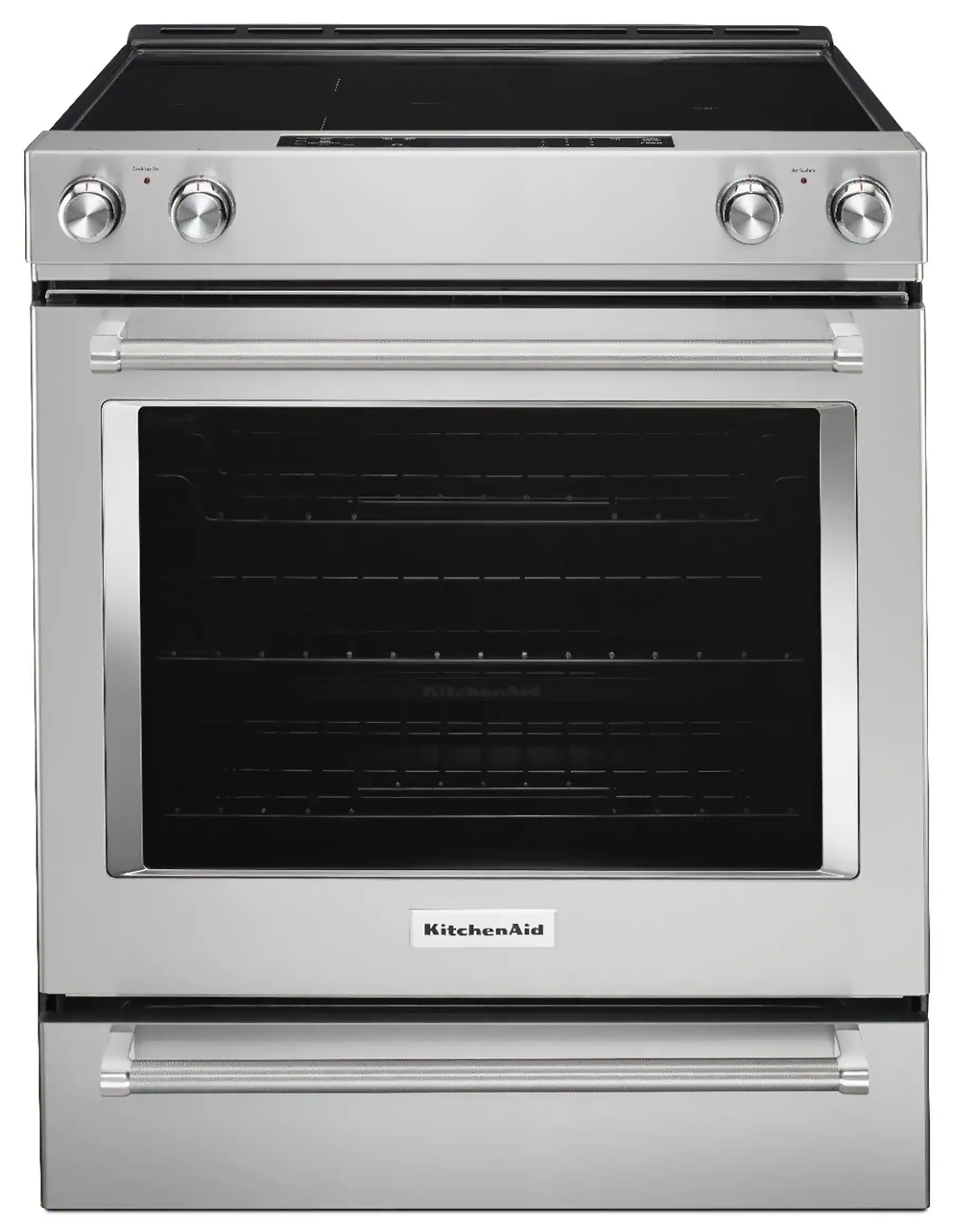 KitchenAid - 6.4 Cu. Ft. Self-Cleaning Slide-In Electric Convection Range - Stainless Steel