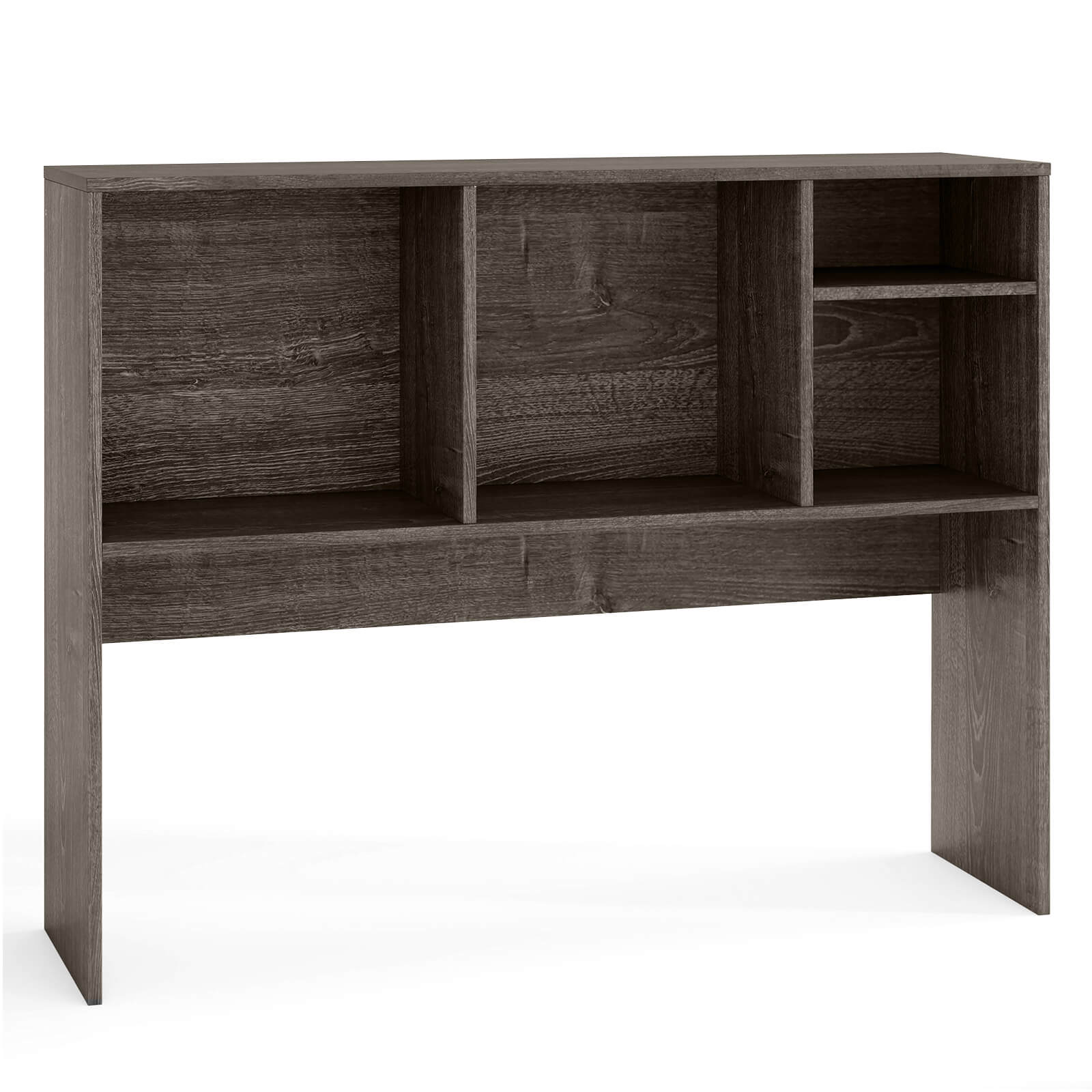 Alt View 9. Costway - Costway Computer Desktop Bookcase Countertop Storage Bookshelf Organizer with 4 Cubbies - Gray.
