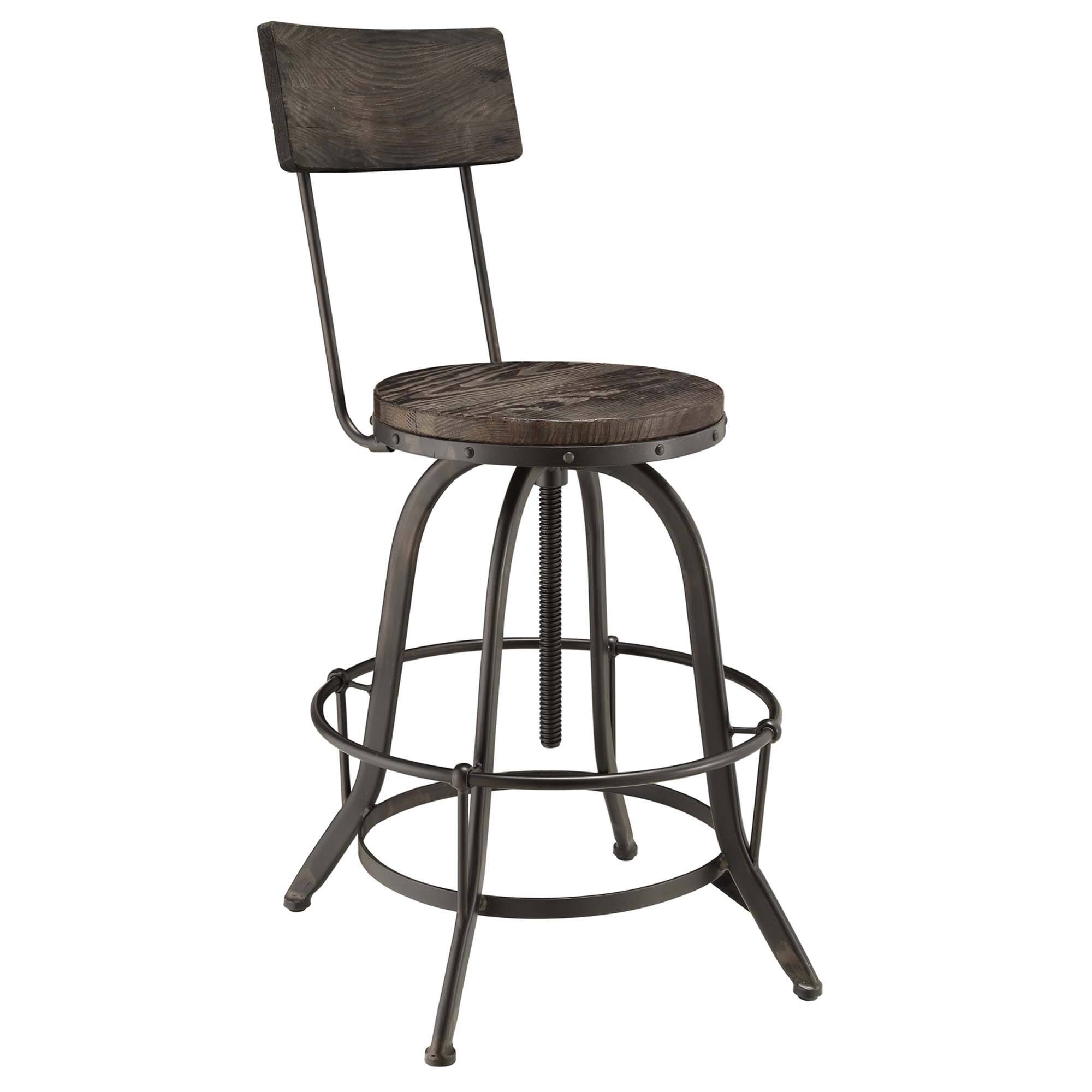 Angle. Modway - Procure Wood Bar Stool by Modway - Black.