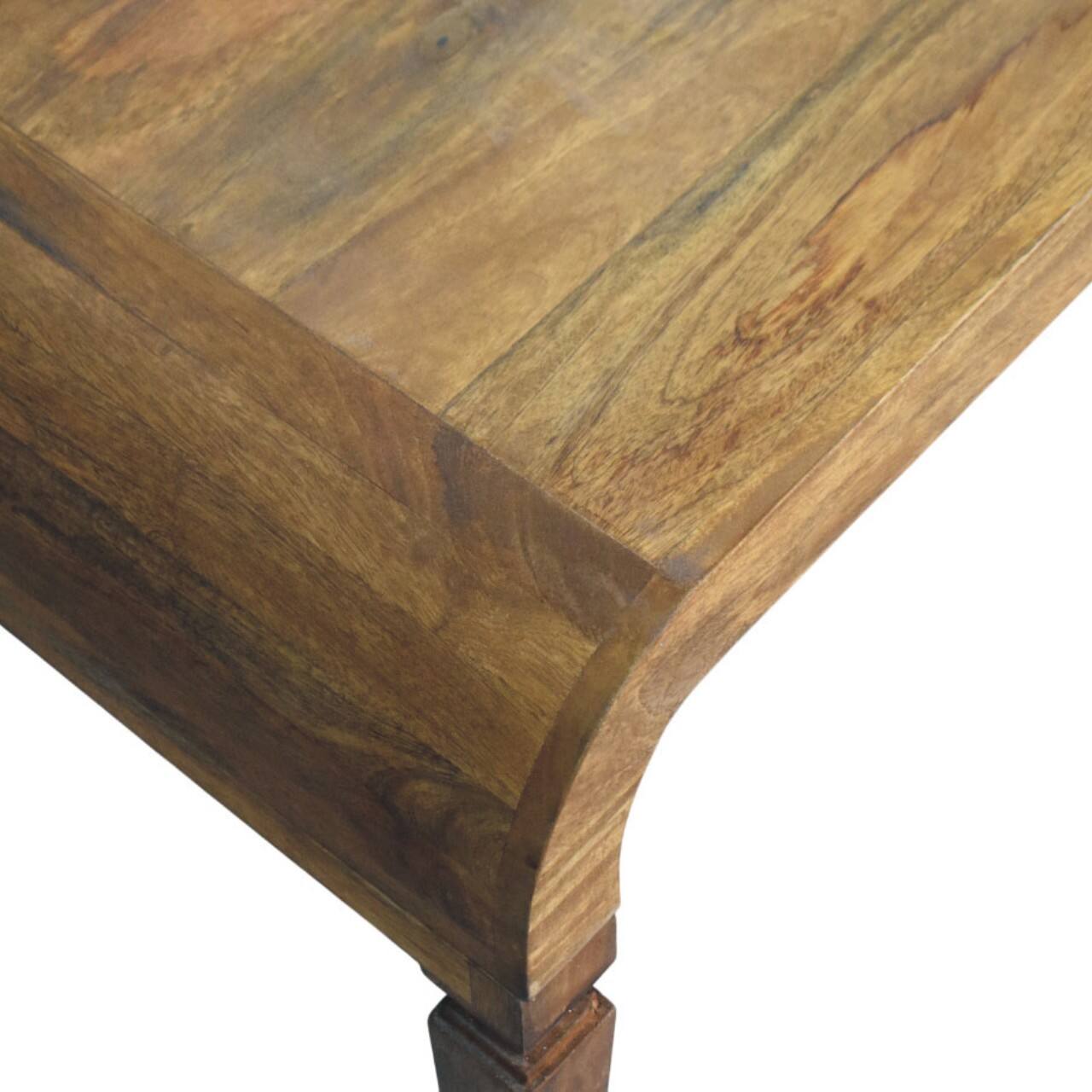 Alt View 2. Artisan Furniture - Artisan Furniture Solid Wood Curved Frame Coffee Table, Brown - Brown.