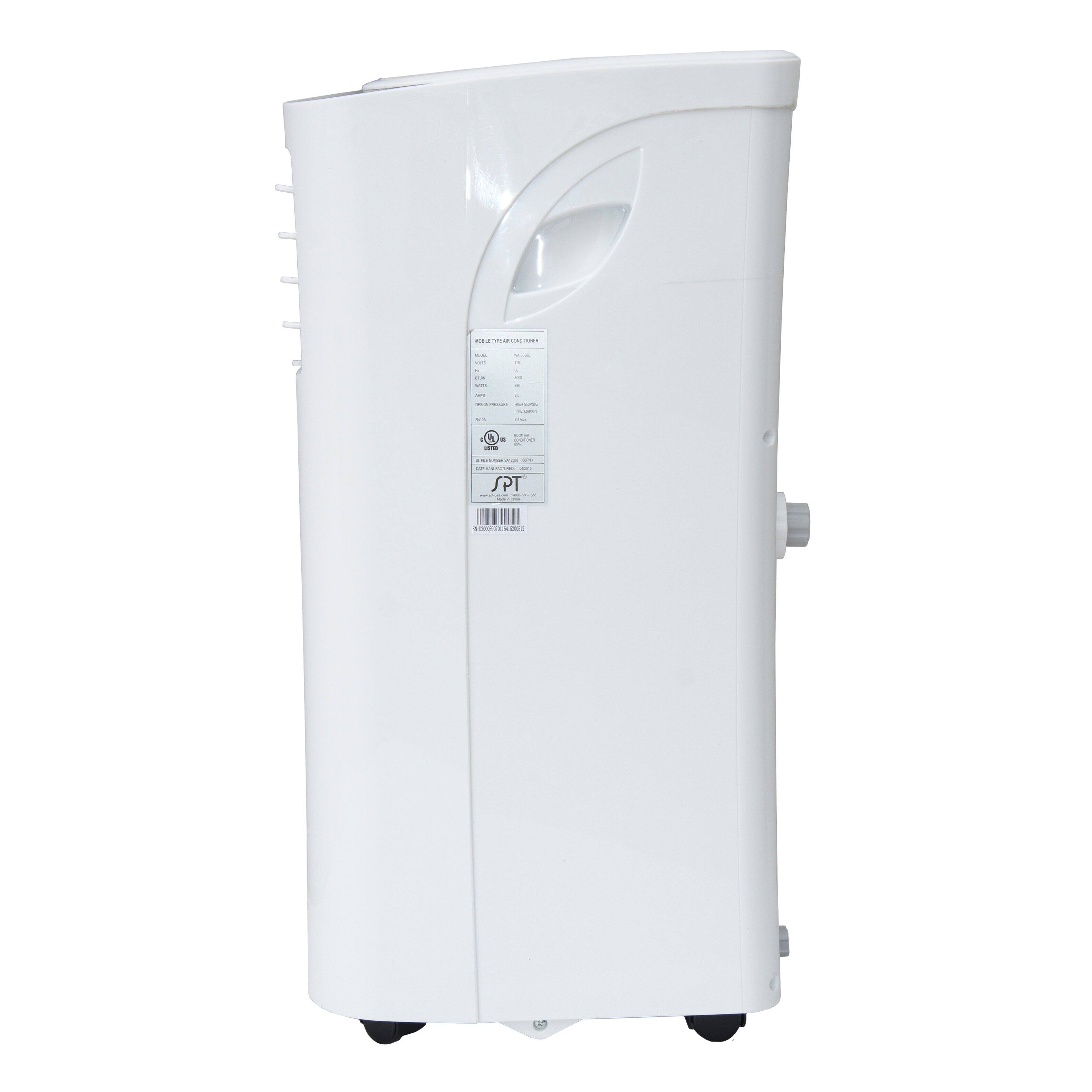 Alt View 3. SPT - 10,000 BTU Portable Air Conditioner – Cooling Only - White.
