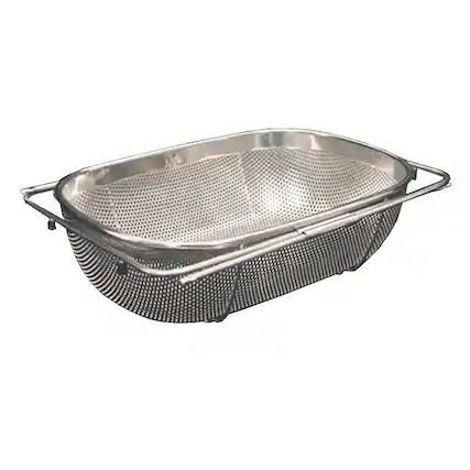 Front. Whitehaus - Over the Sink Stainles Steel Extendable Colander/Strainer - Stainless Steel.