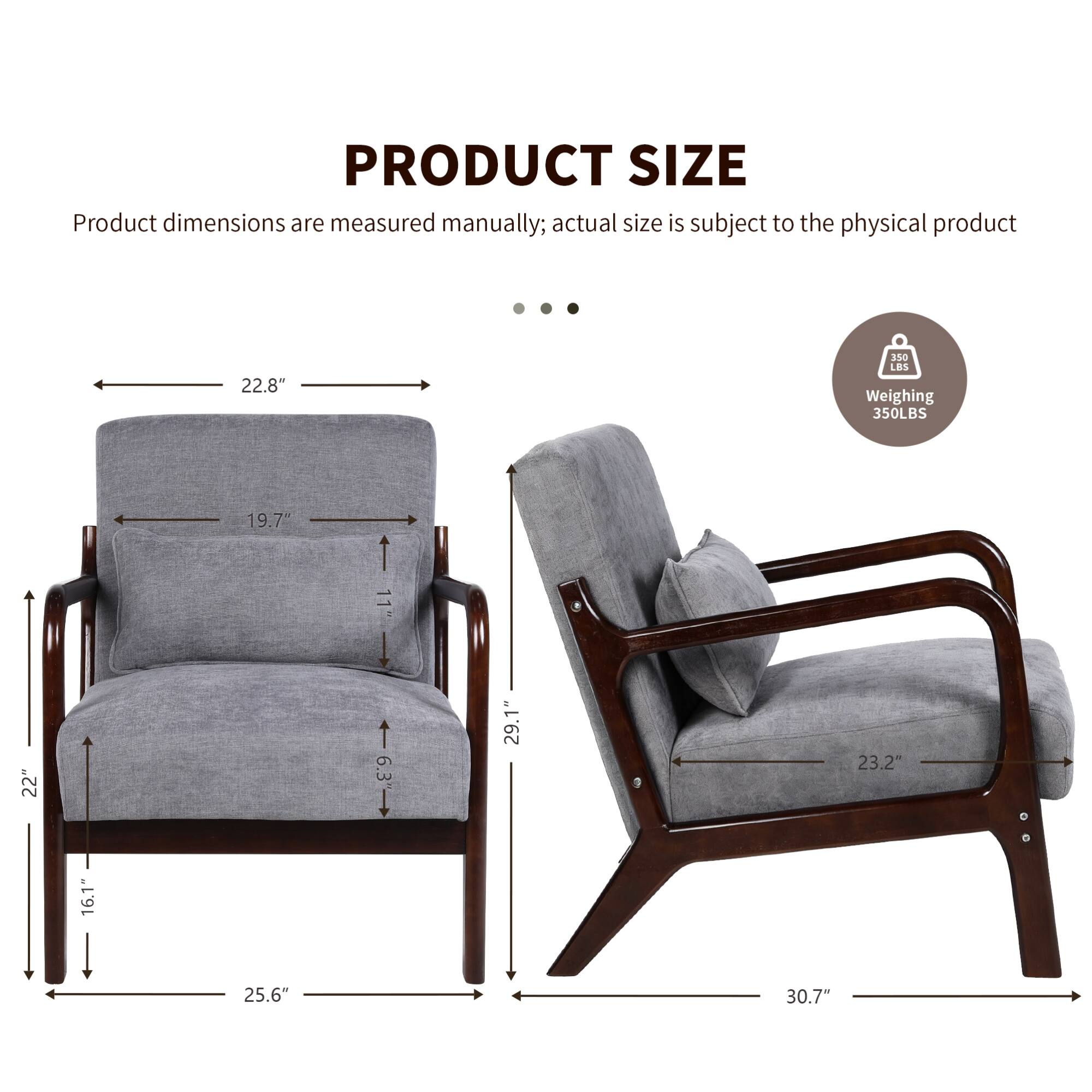 PRODUCT SIZE  
Product dimensions are measured manually; actual size is subject to the physical product.  

- 22.8"  
- 19.7"  
- 11"  
- 22"  
- 6.3"  
- 29.1"  
- 23.2"  
- 16.1"  
- 25.6"  
- 30.7"  

Weighing 350LBS