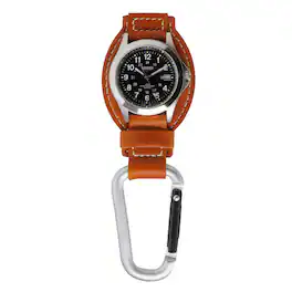 Dakota - Leather Field Clip, Clip Watch, Lightweight Dress Quality Pocket Watch, Premium Durability Outdoor Gifts for Men - Brown