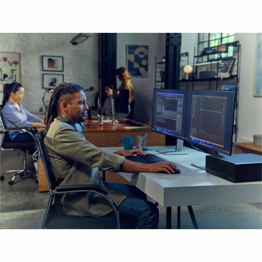 Alt View 8. HP - HP EliteDesk 8 G1i Desktop Computer - Intel Core Ultra 7 265 - vPro Technology - 32 GB - 512 GB SSD - Small Form Factor - Black.