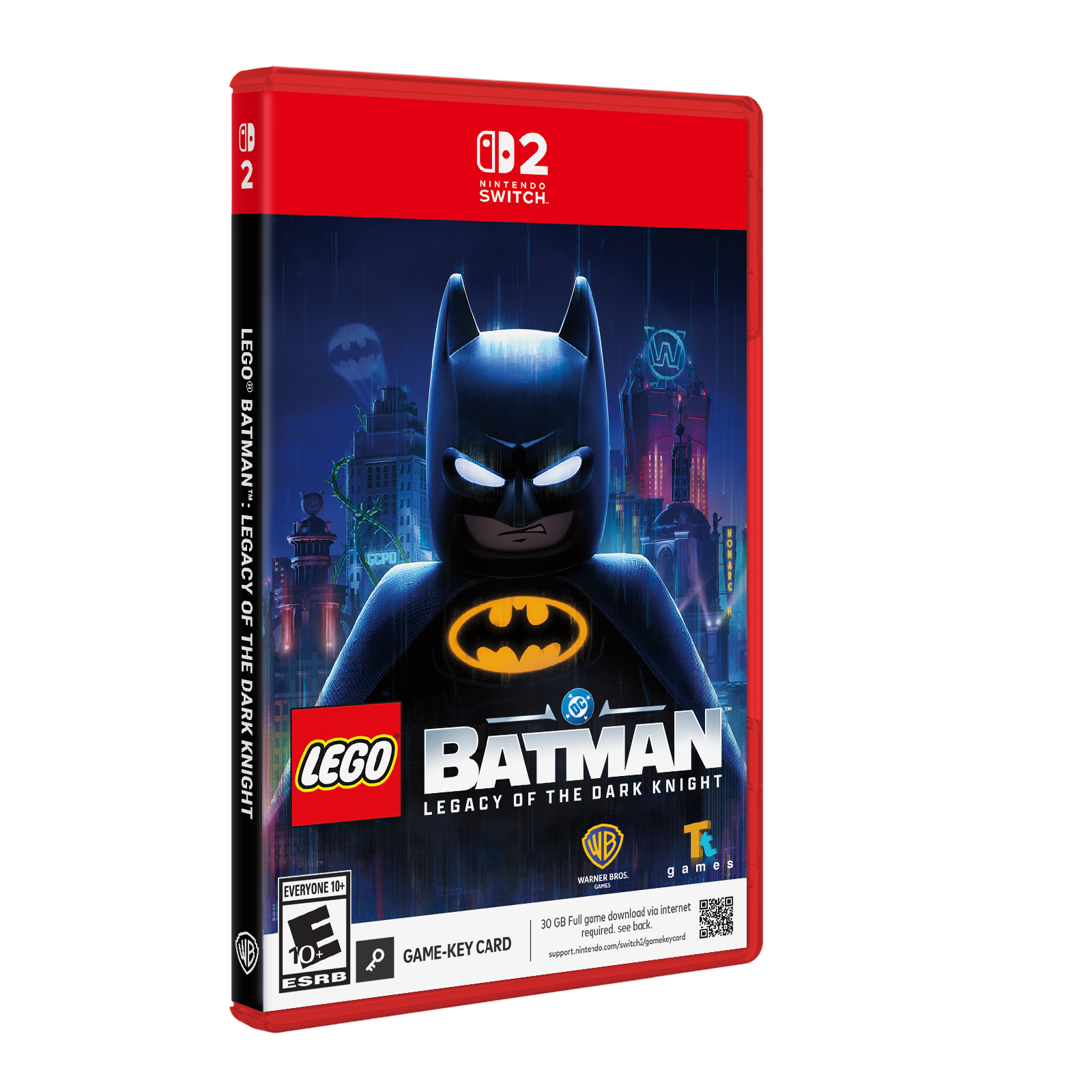 GB 2 02 NINTENDO SWITCH. LEGO BATMAN: LEGACY OF THE DARK KNIGHT LEGO BATMAN THE DARK KNIGHT LEGACY OF WB T WARNER FR games EVERYONE 10 - download via internet 30 GB full game back required see NB D 10 P GAME-KEY CARD - prt.sta.com/jeneloved ESRB