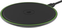 AT&T - 15W Premium Wireless Charging Pad Charges 40% Faster on Select Devices Than Standard Wireless Chargers Black