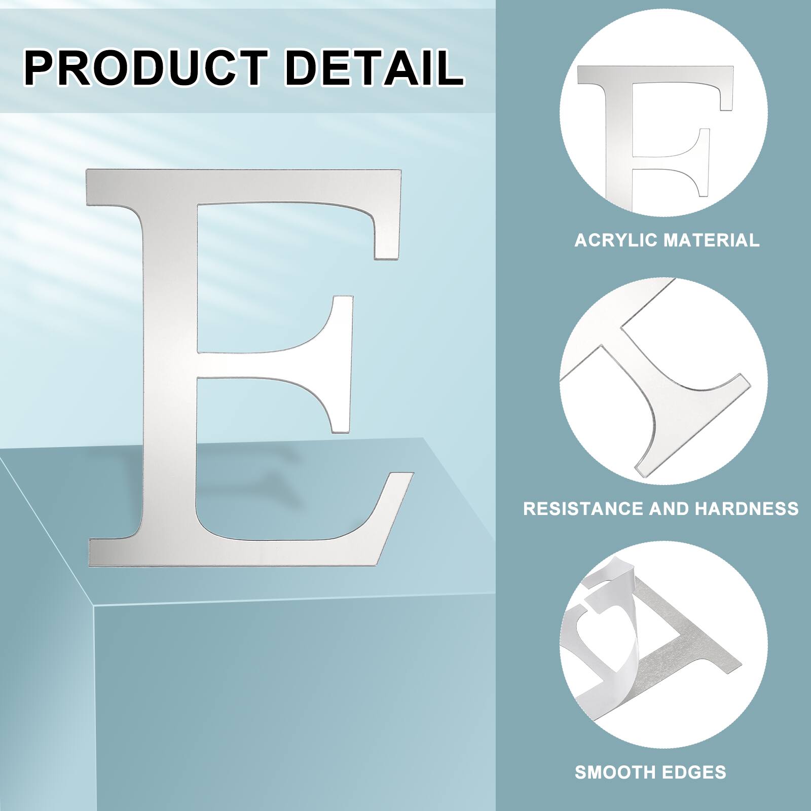 PRODUCT DETAIL

- ACRYLIC MATERIAL
- RESISTANCE AND HARDNESS
- SMOOTH EDGES
