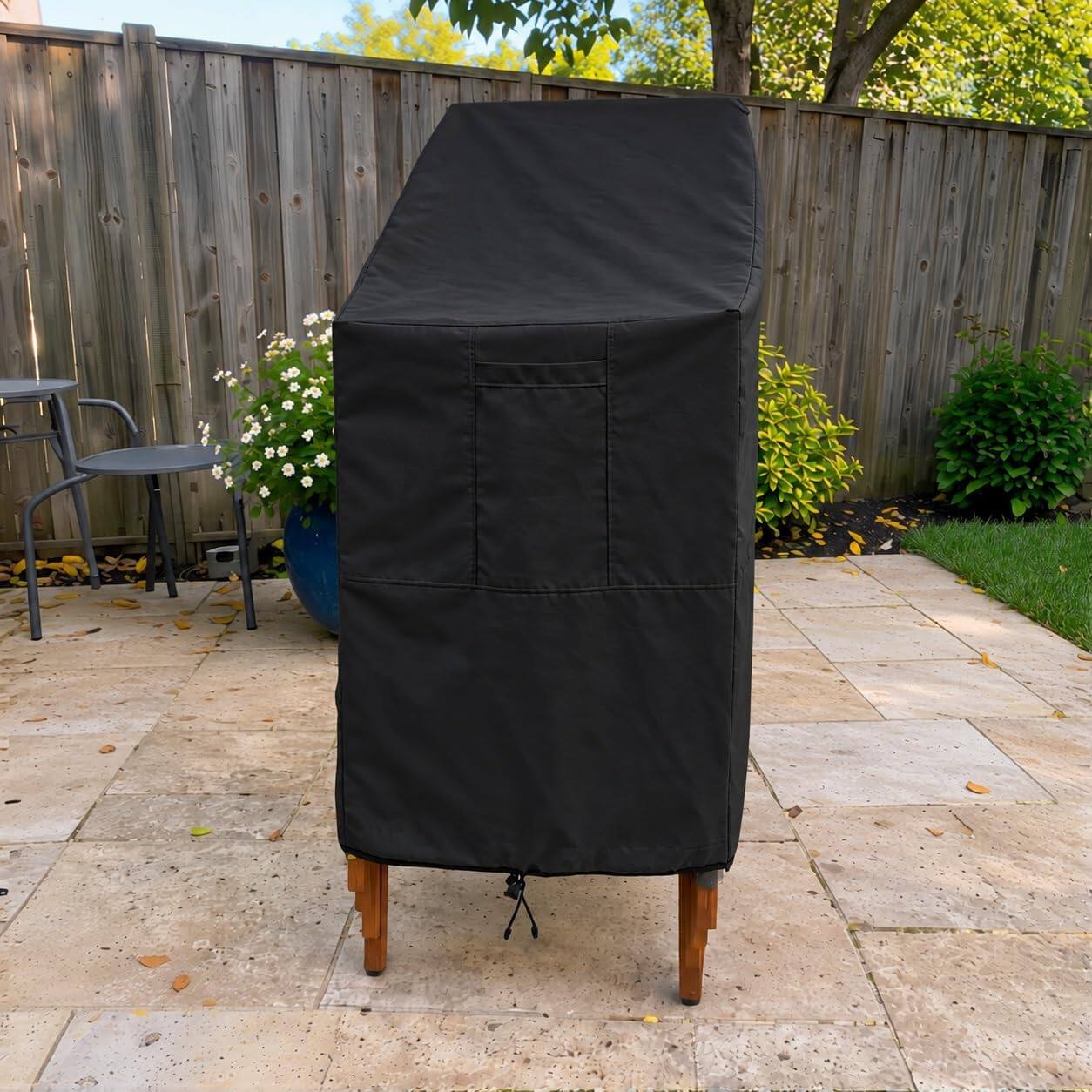 KHOMO GEAR Stackable Chair Cover Waterproof, Outdoor Patio Chair Cover ...