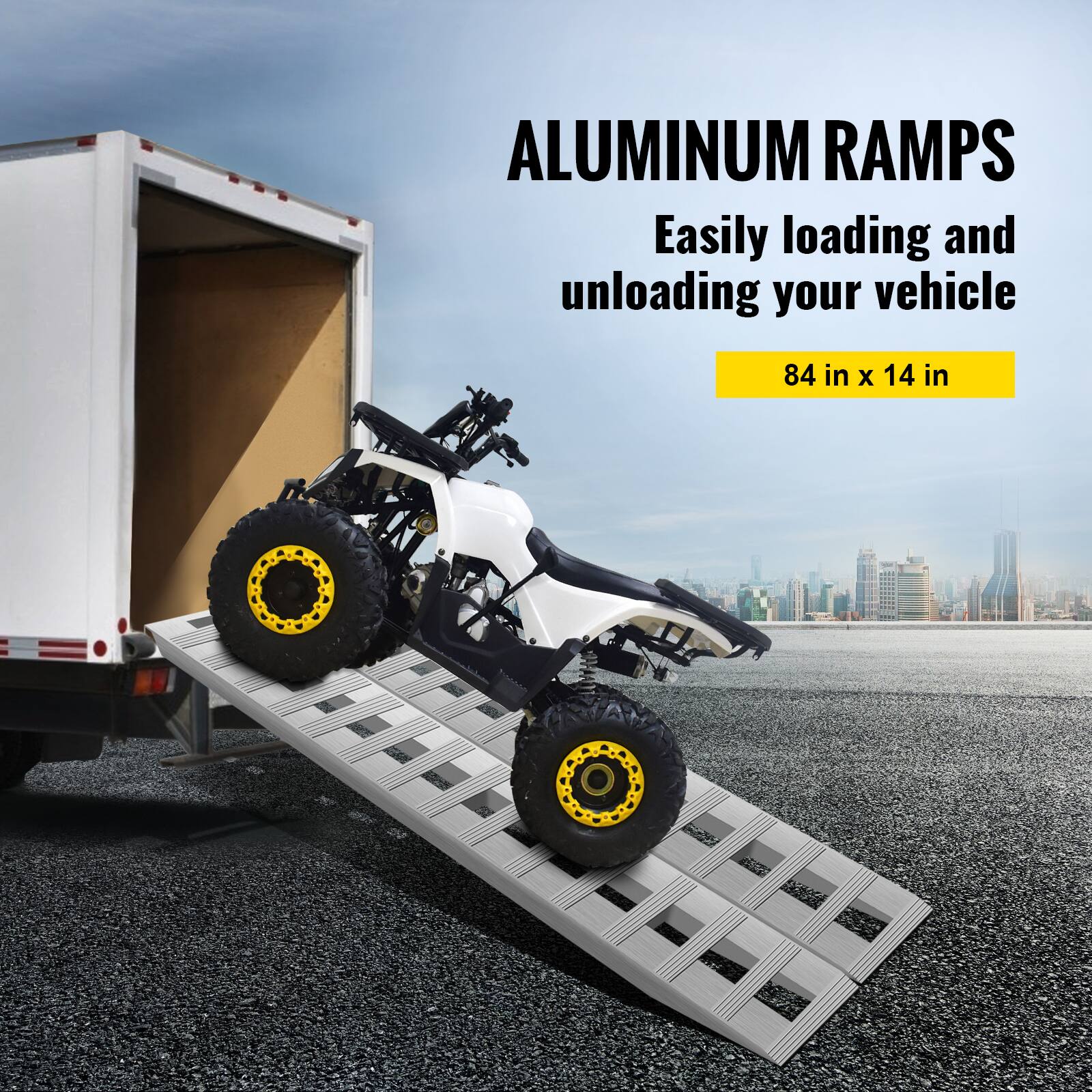 ALUMINUM RAMPSEasily loading and unloading your vehicle84 in x 14 in