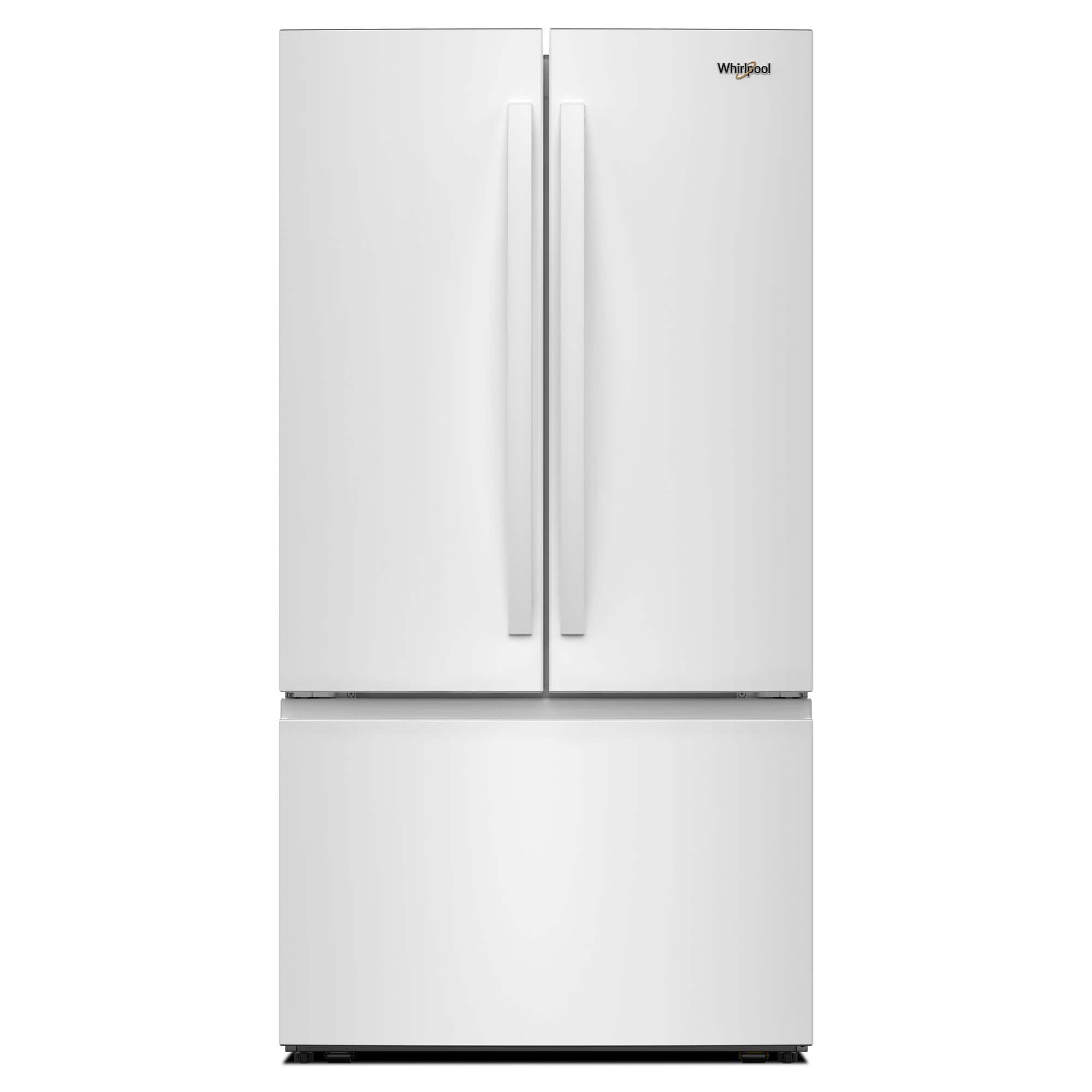 Front. Whirlpool - 31 Cu.Ft. French Door Refrigerator with Ice Maker and Family-Sized Capacity - White.