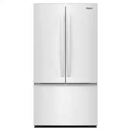 Front. Whirlpool - 31 Cu.Ft. French Door Refrigerator with Ice Maker and Family-Sized Capacity - White.