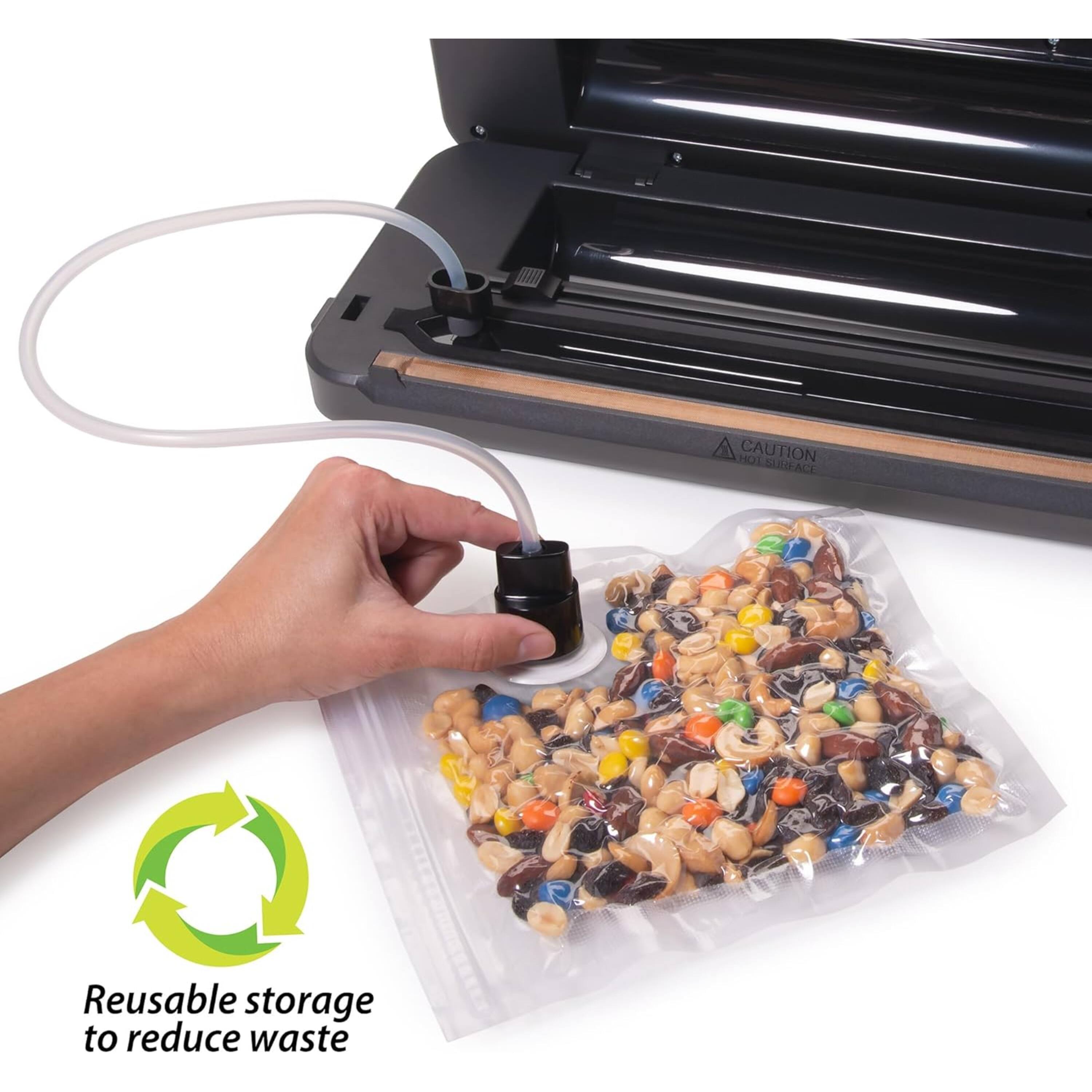 Reusable storage to reduce waste

CAUTION
HOT SURFACE