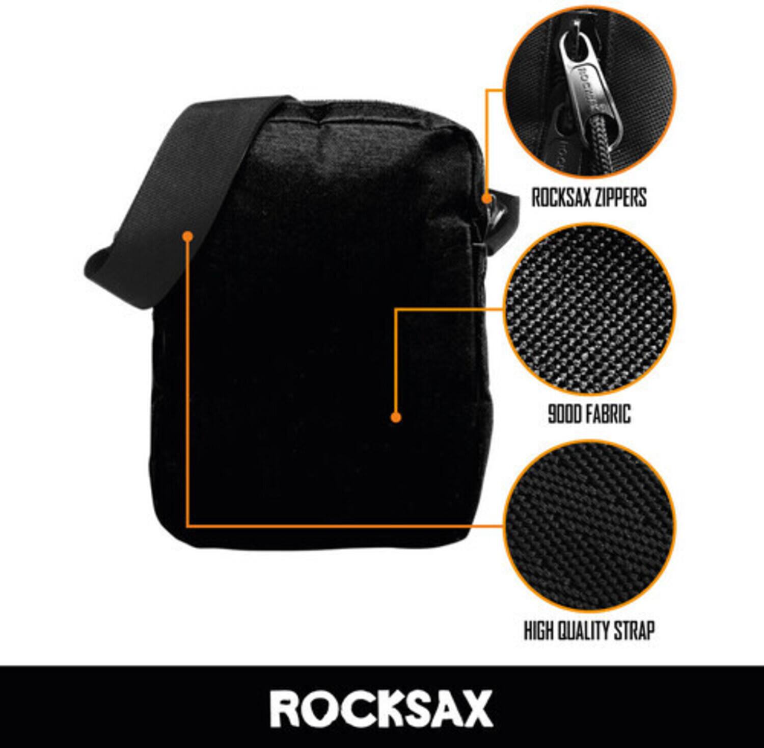 ROCKSAX ZIPPERS  
900D FABRIC  
HIGH QUALITY STRAP  
ROCKSAX