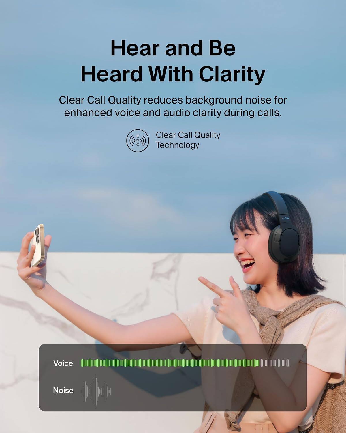 Hear and Be Heard With Clarity

Clear Call Quality reduces background noise for enhanced voice and audio clarity during calls.

Clear Call Quality Technology

Voice
Noise