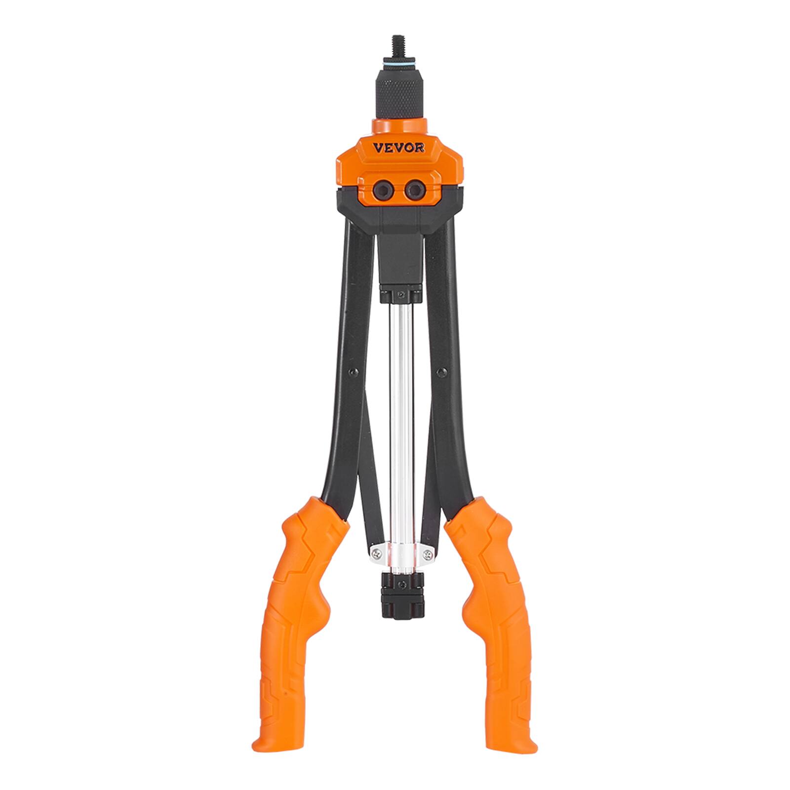 Alt View 5. VEVOR - Rivet Nut Tool, 16 inch Rivnut Tool Kit with 13PCS Metric and SAE Mandrels, 186PCS Rivet Nuts, Semi-auto Retraction - Orange.