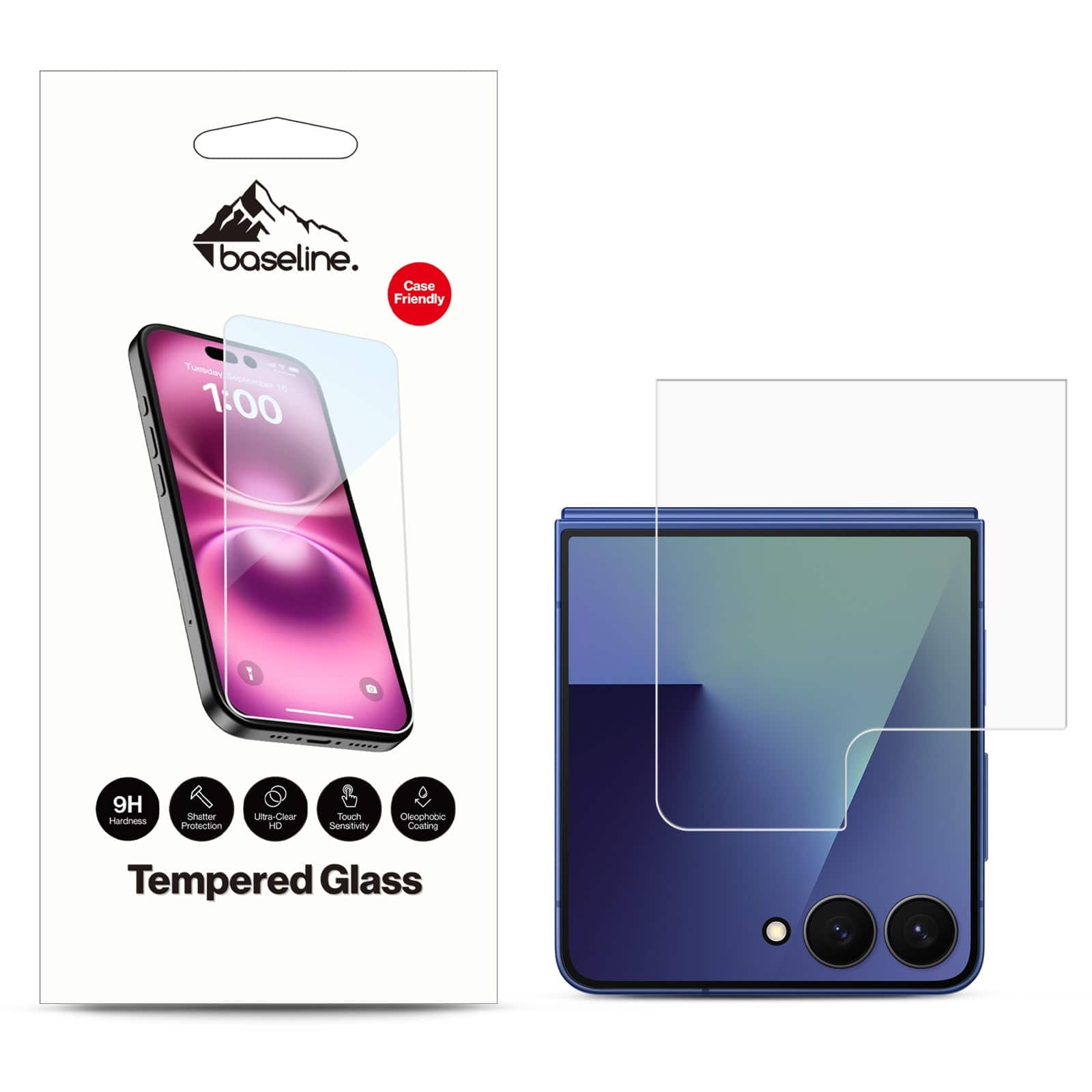 BASELINE - Tempered Glass Screen Protector (2.5D) for Samsung Galaxy Z Flip7 - Clear price history on PriceWatchPro