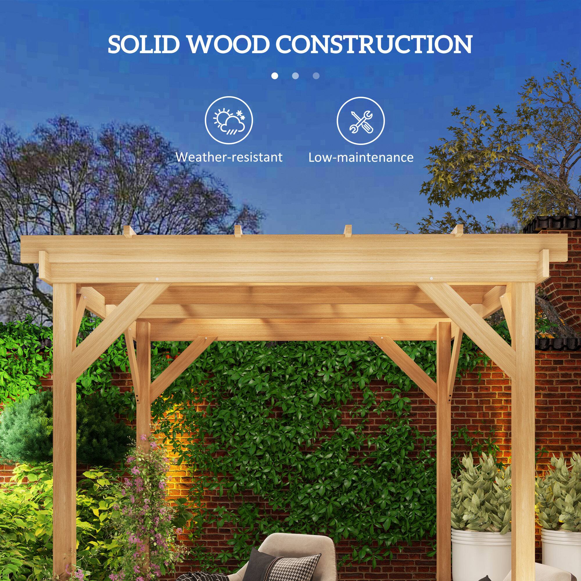 SOLID WOOD CONSTRUCTION

- Weather-resistant
- Low-maintenance