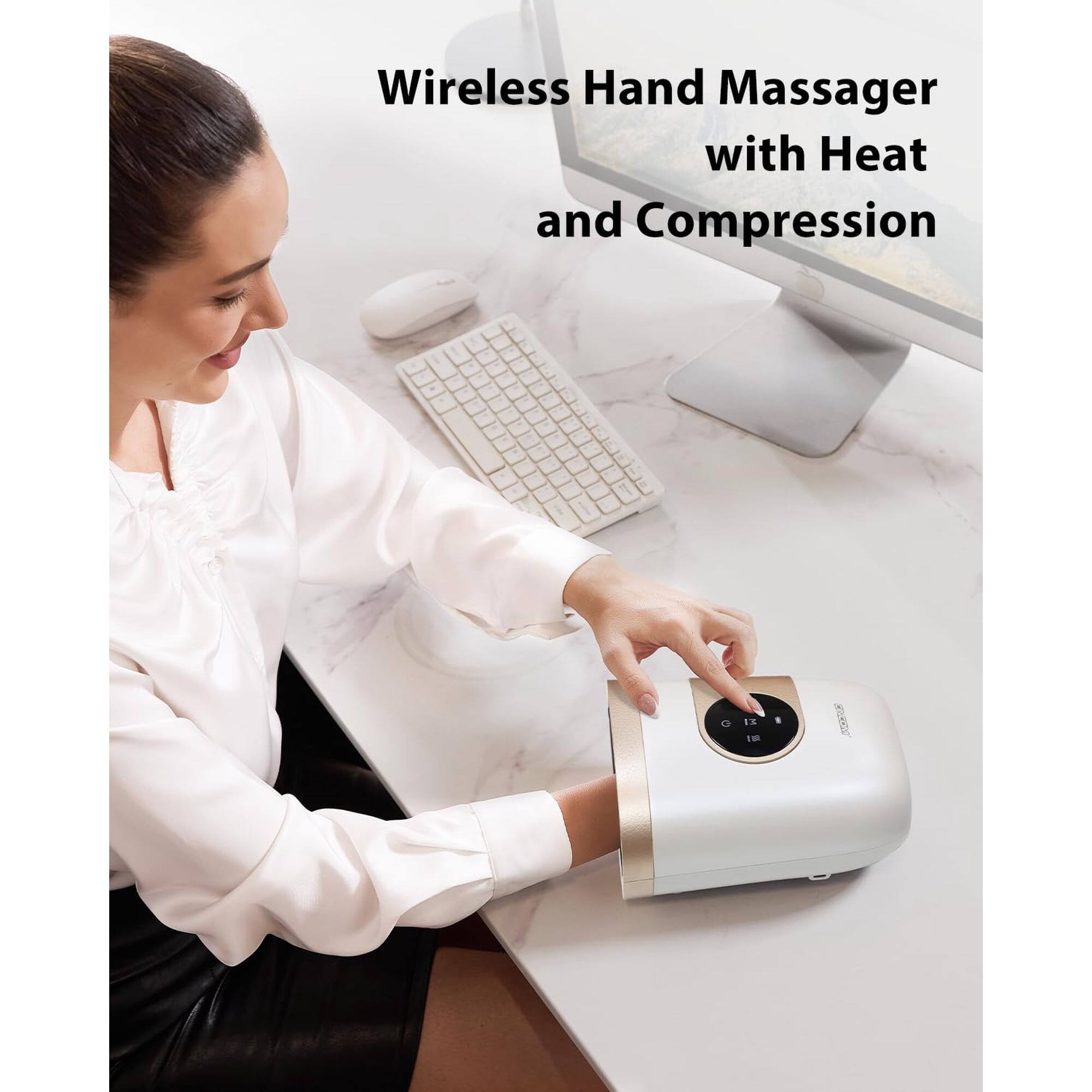 Wireless Hand Massager with Heat and Compression