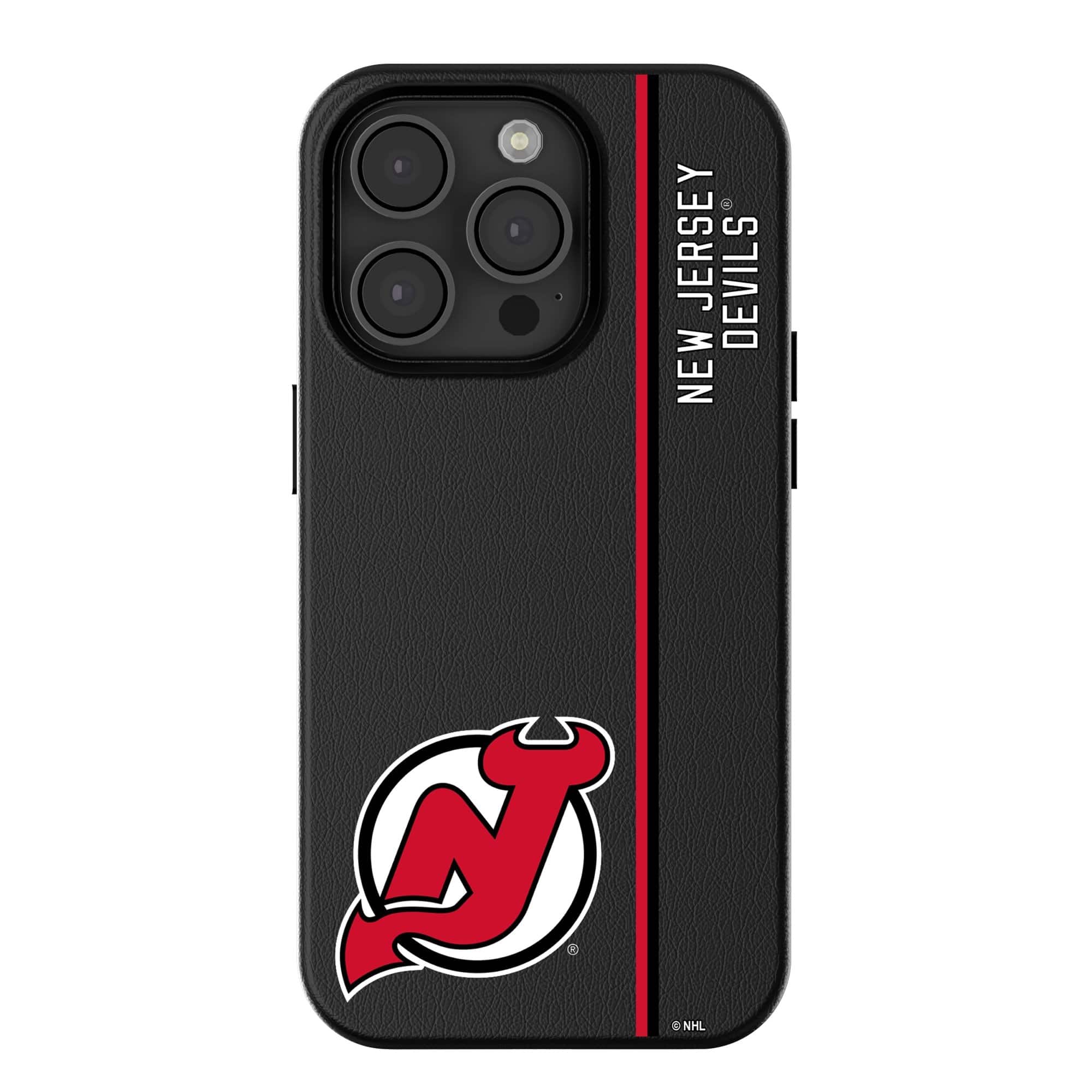 Keyscaper - NHL - New Jersey Devils Sidebar Magnetic iPhone Case - 16 - Black