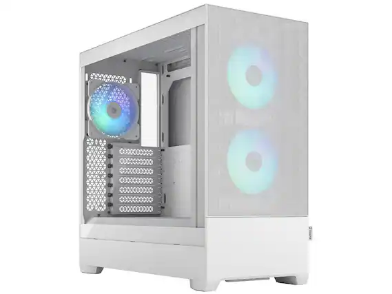 Front. Fractal Design - Pop Air RGB Computer Case - White.