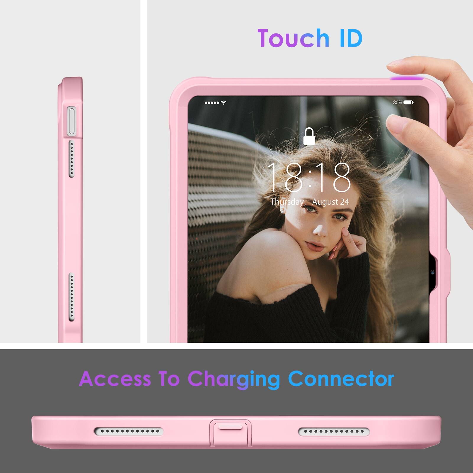 Touch ID

18:18 Thursday, August 24

Access To Charging Connector