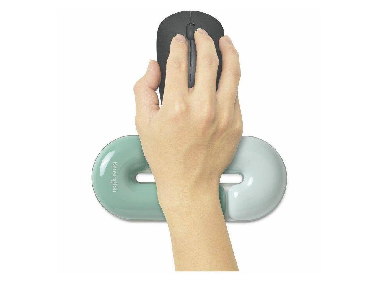 Alt View 6. Kensington - Duo Gel Mouse Wrist Rest, Loop Design, Cooling Ventilation Channels, Non-Skid Base, 7.4 x 3.3 inches - K62829WW - Green.