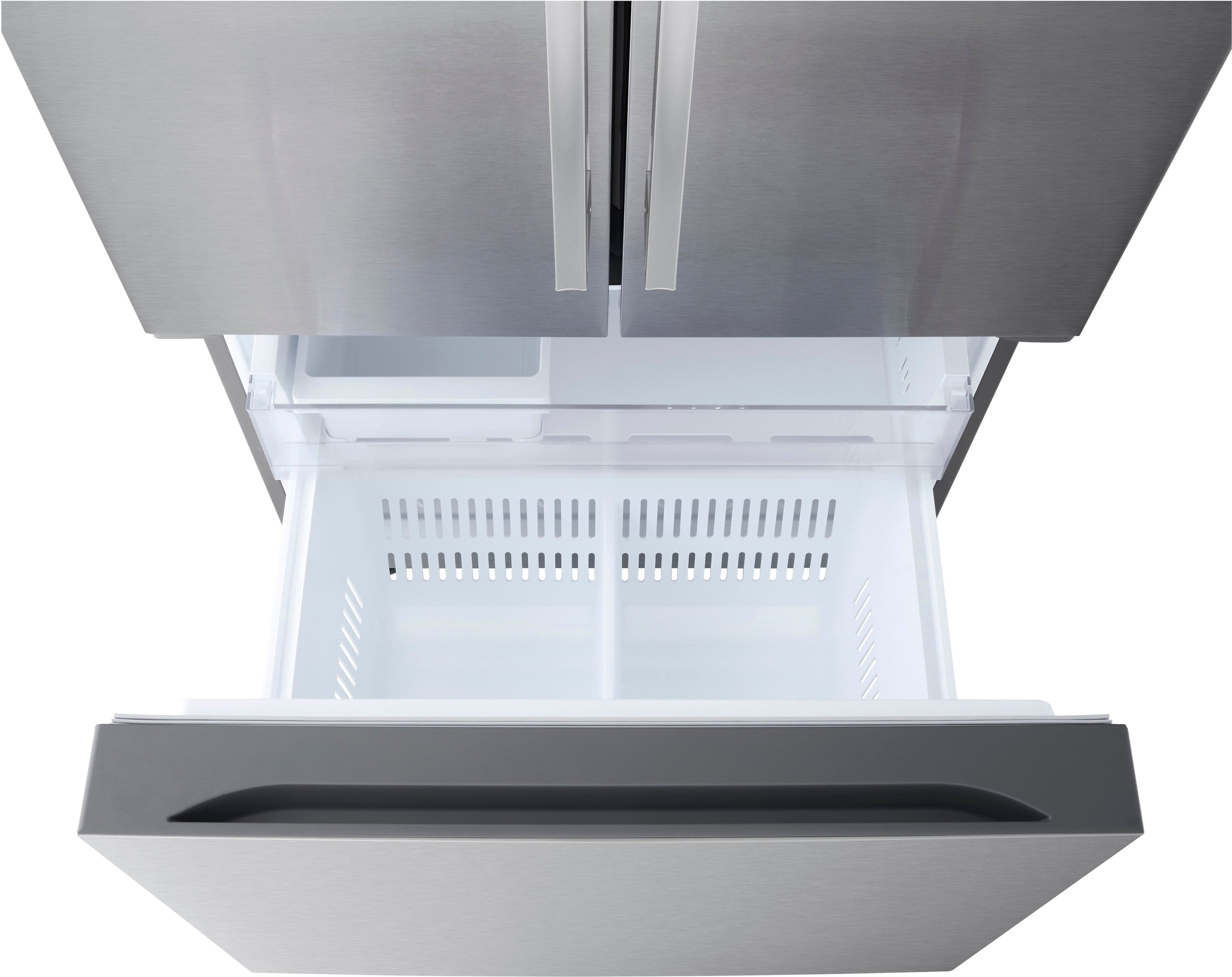 Alt View 14. LG - Standard Depth MAX 25.1 Cu. Ft. French Door Smart Refrigerator with Glide N' Serve Drawer - PrintProof Stainless Steel.