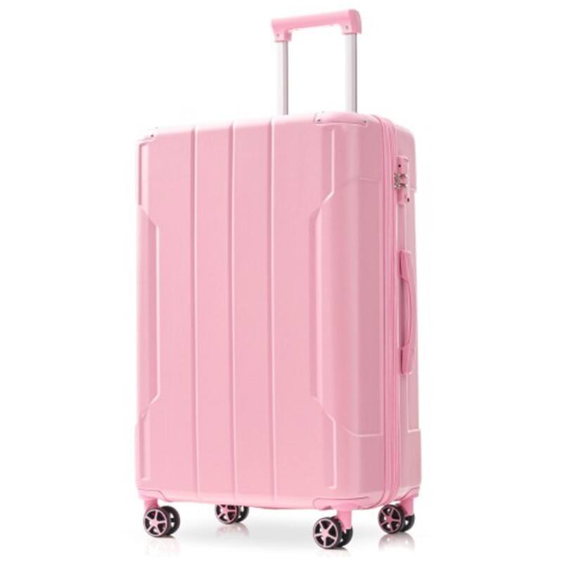 Alt View 5. HTUTWOO - Hardshell Luggage - 24-inch Expandable Checked Suitcase, Lightweight Durable ABS, Double Wheels - Pink.