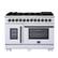 Front. Forno Appliances - Capriasca 6.58 Cu. Ft. Freestanding Dual Fuel True Convection Range with French Doors - White.