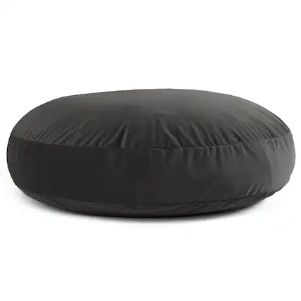 Front. Jaxx - Jaxx 6 Foot Cocoon - 2-in-1 Convertible Bean Bag Bed & Large Bean Bag Chair for Adults, Premium Lush Velvet - Black - Lush Velvet Black.