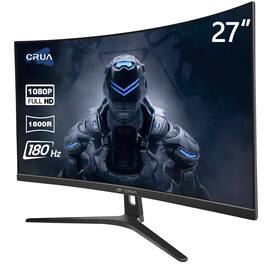 CRUA - 27" 165Hz/180Hz Curved Gaming Monitor - FHD 1080P,FreeSync,1800R Frameless Computer Monitor, 1ms GTG, DP&HDMI Port