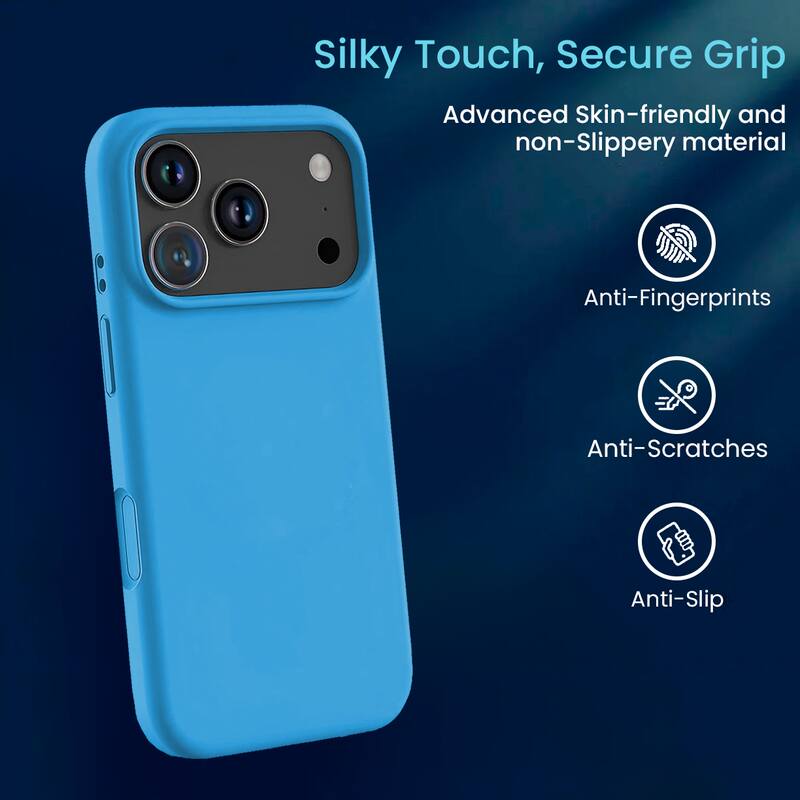 Silky Touch, Secure Grip

Advanced Skin-friendly and non-Slippery material

Anti-Fingerprints

Anti-Scratches

Anti-Slip