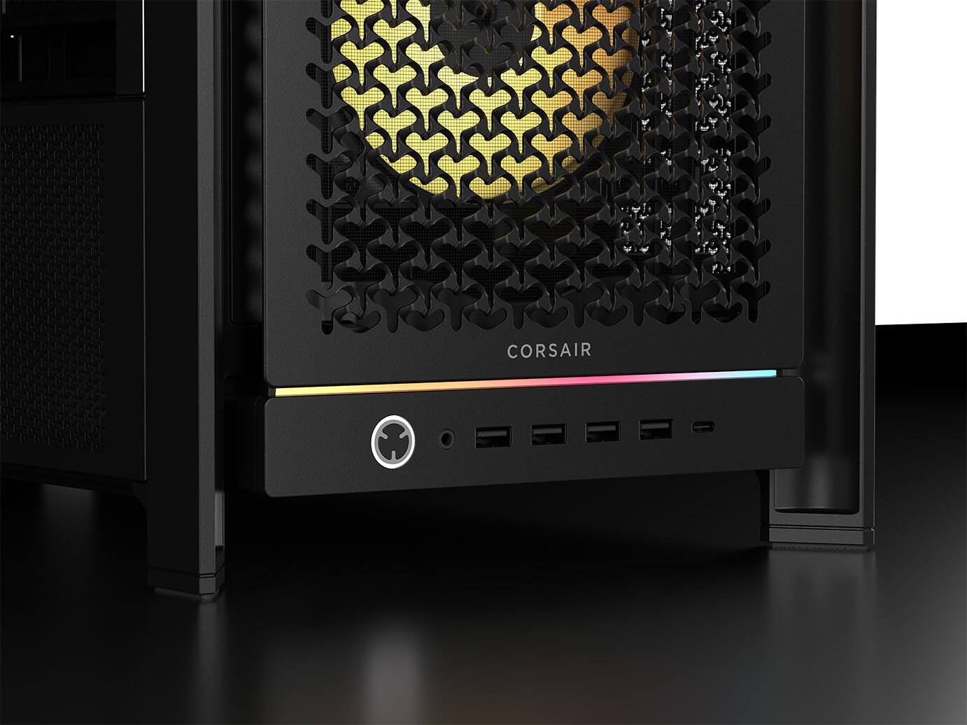 Alt View 10. CORSAIR - 5000D RS ARGB Mid-Tower Modular PC Case - Black.