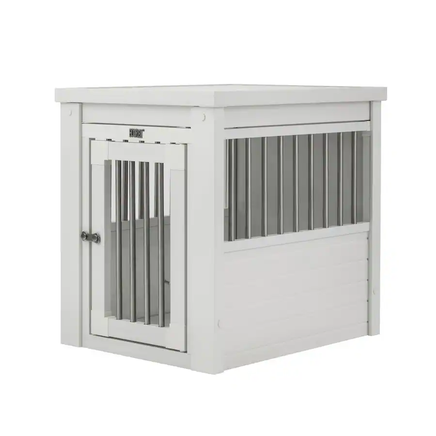 New Age Pet ECOFLEX Dog Crate End Table Antique White Small - Best Buy