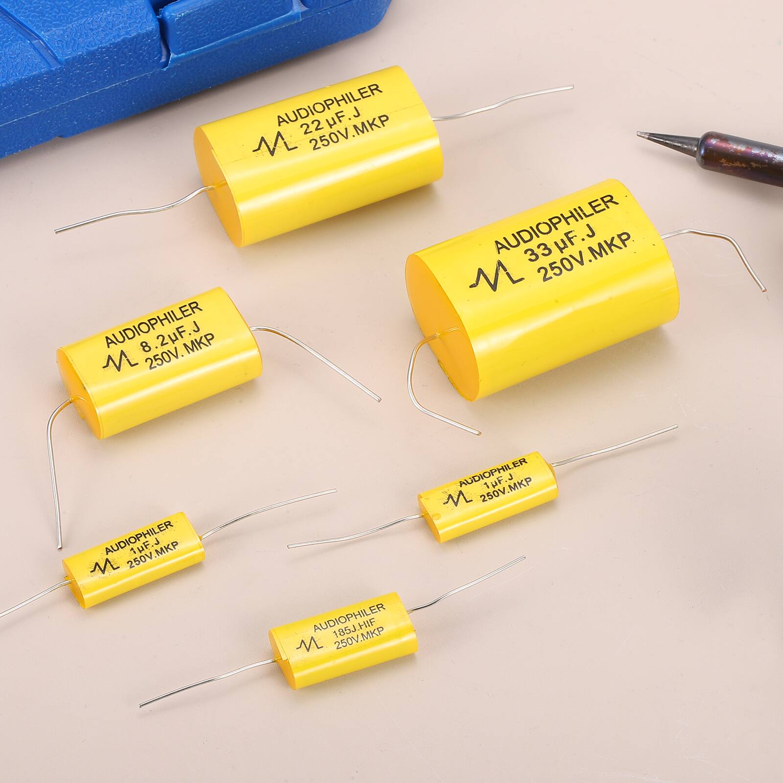 AUDIOPHILER 22 uF.J 250V.MKP  
AUDIOPHILER 8 2uF.J 250V.MKP  
AUDIOPHILER 33 uF.J 250V.MKP  
AUDIOPHILER 185J HF 250V.MKP  
AUDIOPHILER 1uF.J 250V.MKP