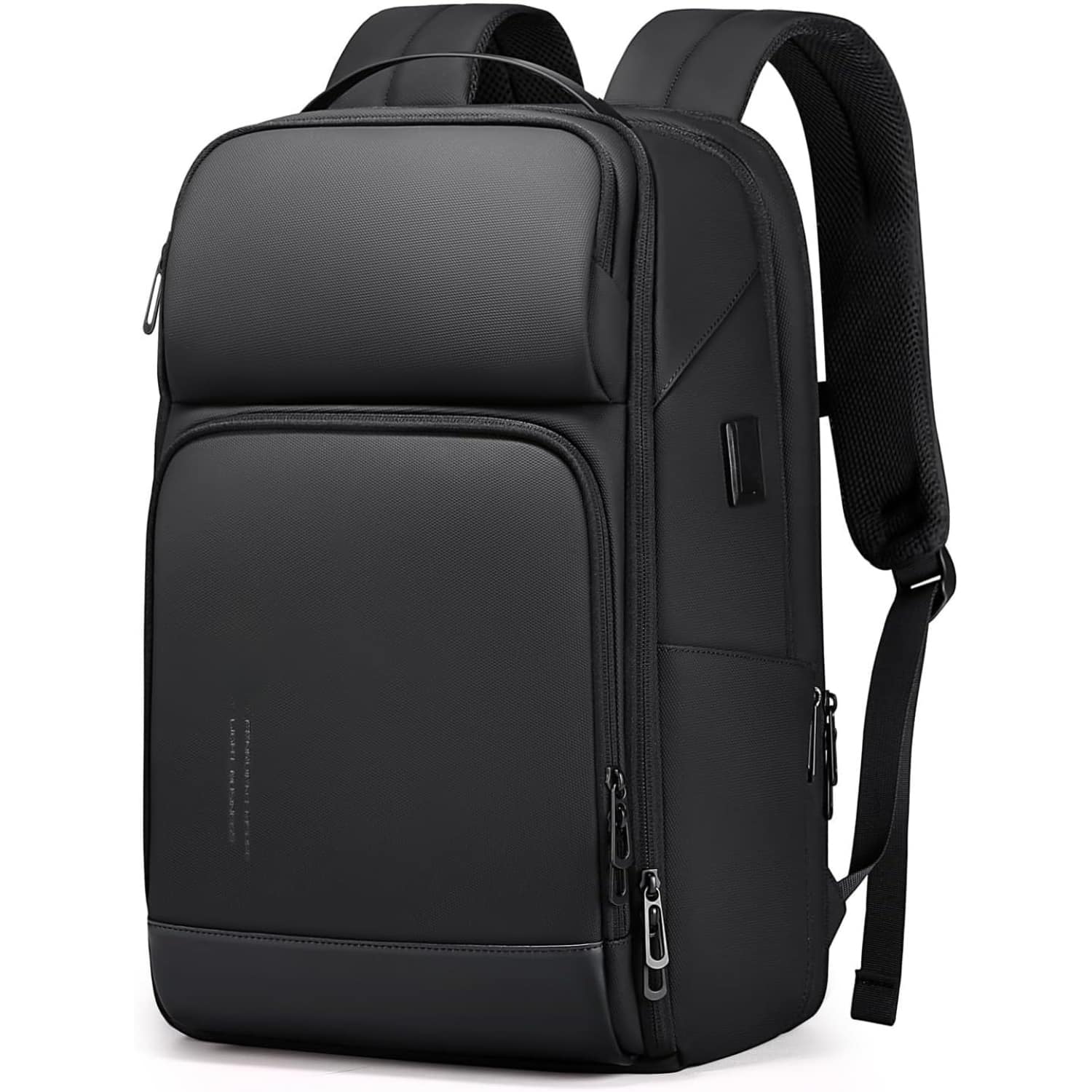 ZUQIETA - 17" Multi-Use Laptop Backpack - Expandable & Water-Resistant with USB Port - Black