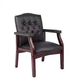 Boss Office Products - CaressoftPlus Vinyl Guest Chair (B959-BK) - Black