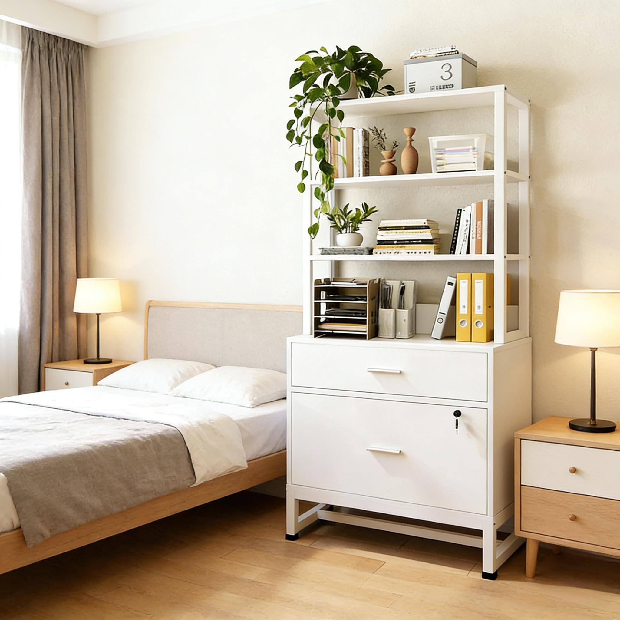 Alt View 3. Forest'nSky - 2-Drawer Sturdy File Cabinet - Ample Storage for Office & Home.