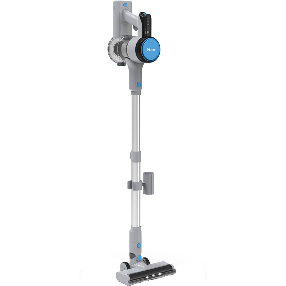Angle. iHome - SV80 8-in-1 Cordless Stick Vacuum - Gray.